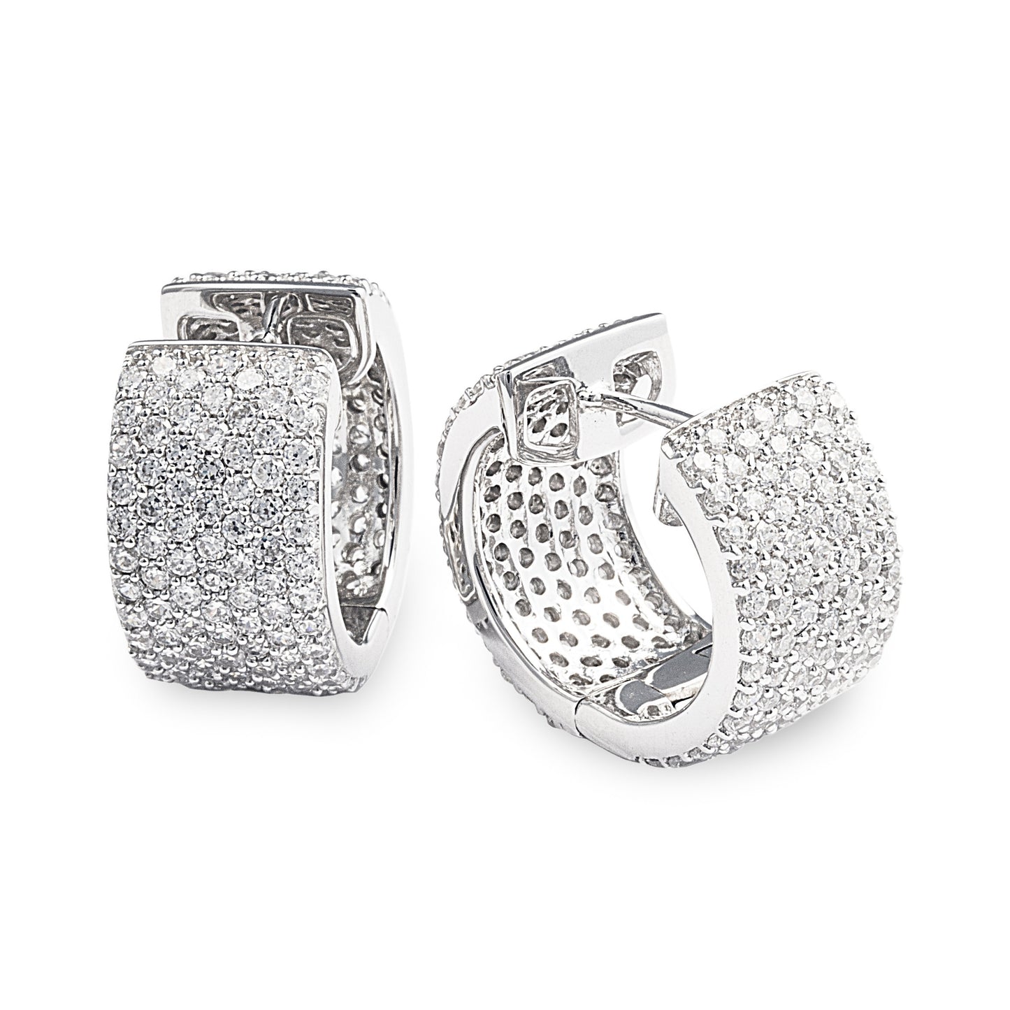 Breakfast at Tiffany Earrings in 925 Sterling Silver with Cubic Zirconia Stones. Worldwide Shipping. Affordable luxury jewellery by Bellagio & Co.