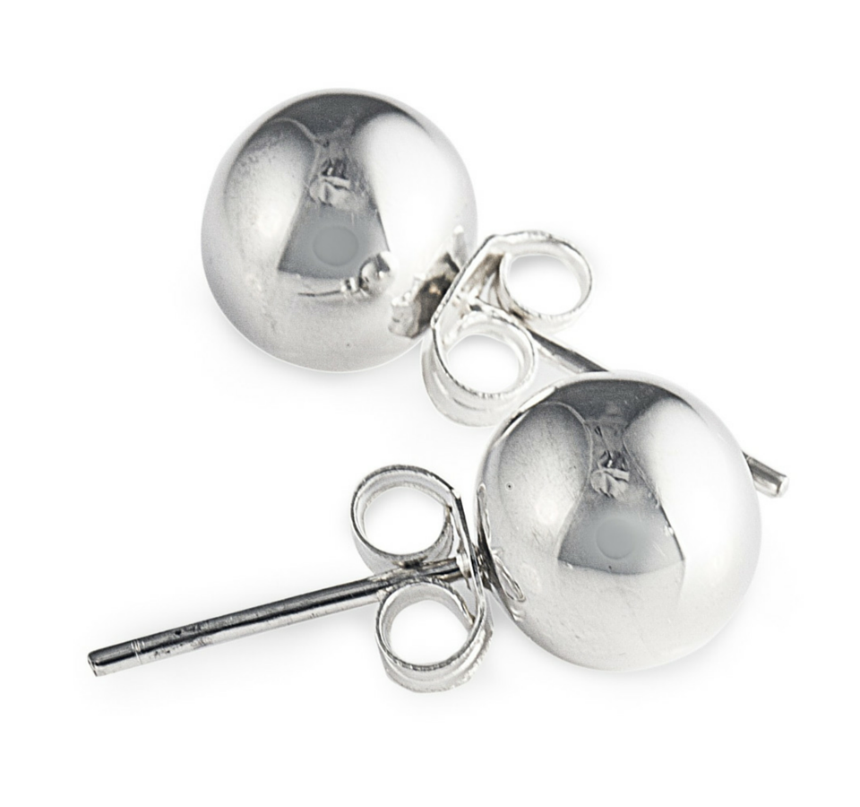 Luxurious Harmony Villa Set in 925 Sterling Silver. Long ball necklace and matching stud earrings. Worldwide shipping from Australia. Affordable luxury jewellery by Bellagio & Co.