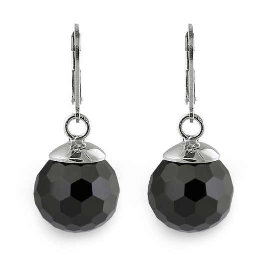 The Black Night Lopez Drop Earrings are made of 925 sterling silver and feature facet-cut black onyx with European ear hooks. Simple elegance suitable for everyday wear. More colours and matching rings are available. Jewellery by Bellagio & Co. Worldwide Shipping. Free shipping for orders over $150.00 within Australia.