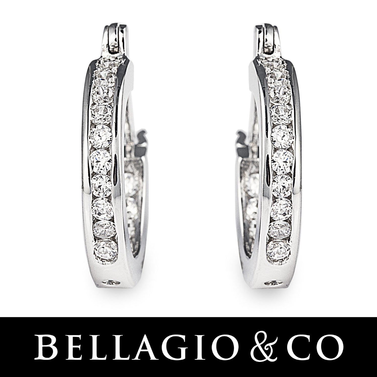 Chanelle Hoop Earrings 925 Sterling Silver.  Worldwide shipping plus FREE shipping within Australia ($150+ spend)