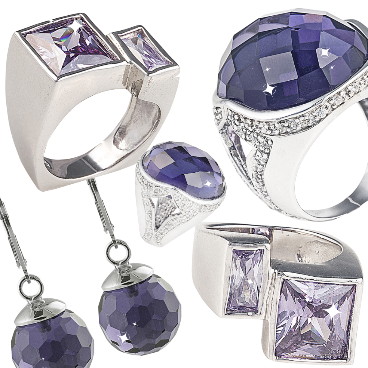 Shop beautiful Bellagio & Co jewellery with lavender / purple-coloured stones. Worldwide shipping from Australia