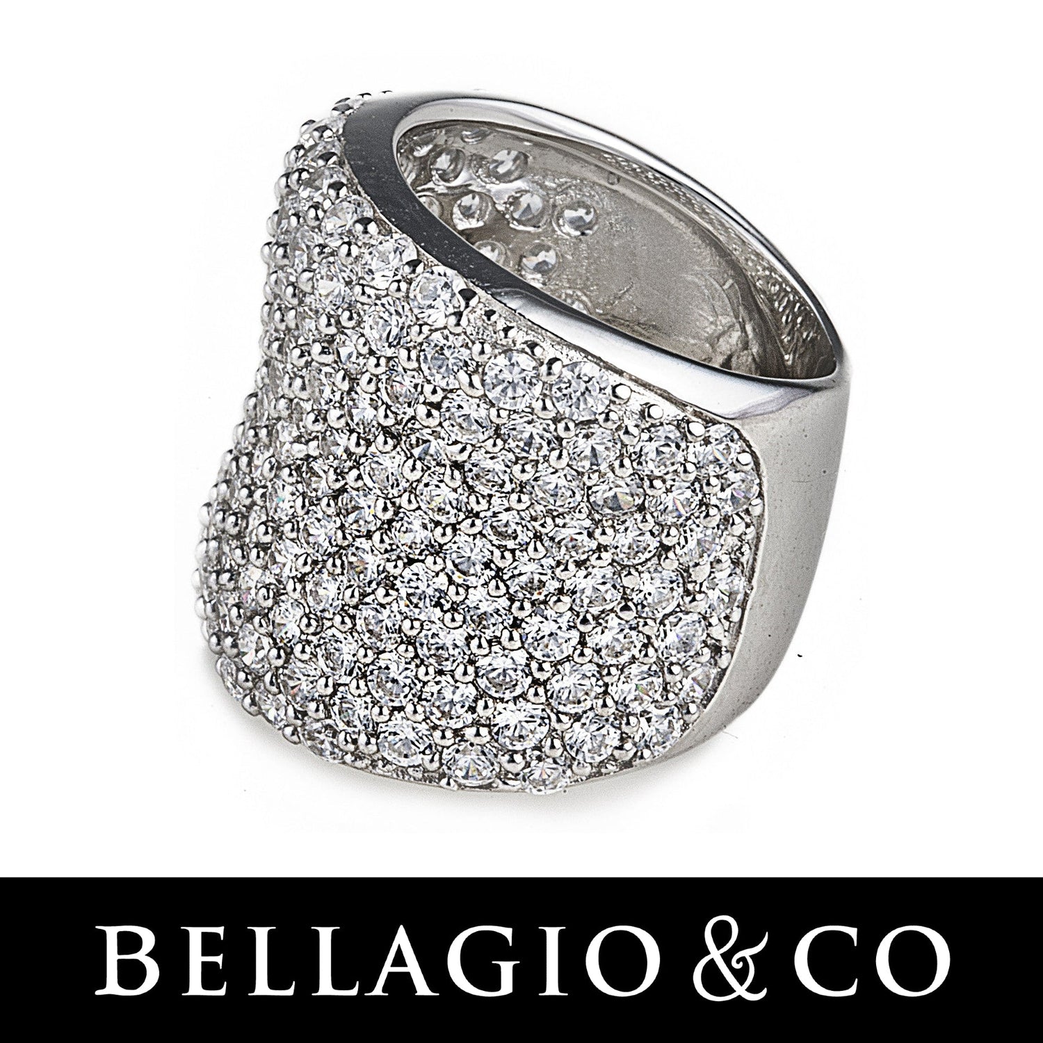 Shop 925 sterling silver jewellery with a pavé setting by Bellagio & Co.