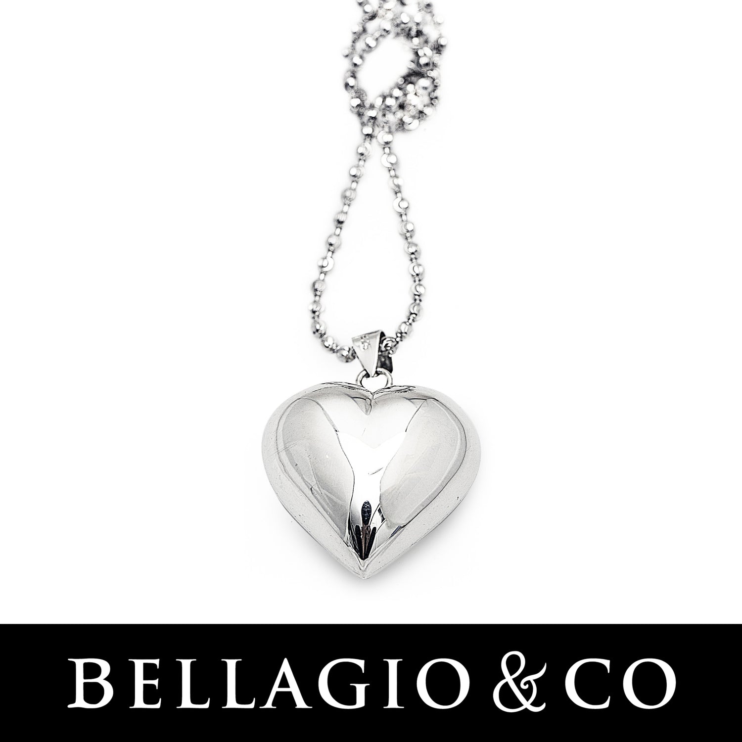 Heart jewellery range in 925 sterling silver. Worldwide shipping.