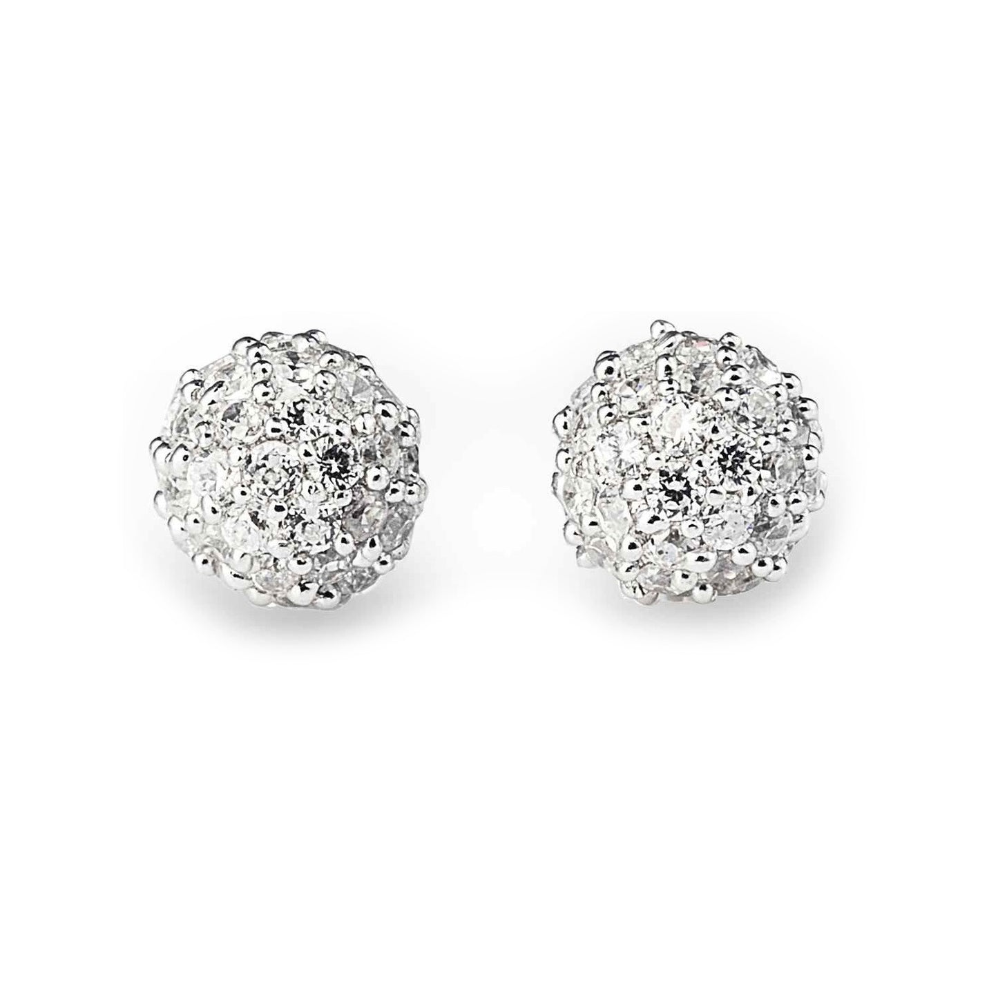 Bella Gala Ball Stud Earrings in 925 Sterling Silver with Cubic Zirconia Stones. Worldwide Shipping + Free Shipping Australia wide ($150+). Affordable luxury jewellery by Bellagio & Co.