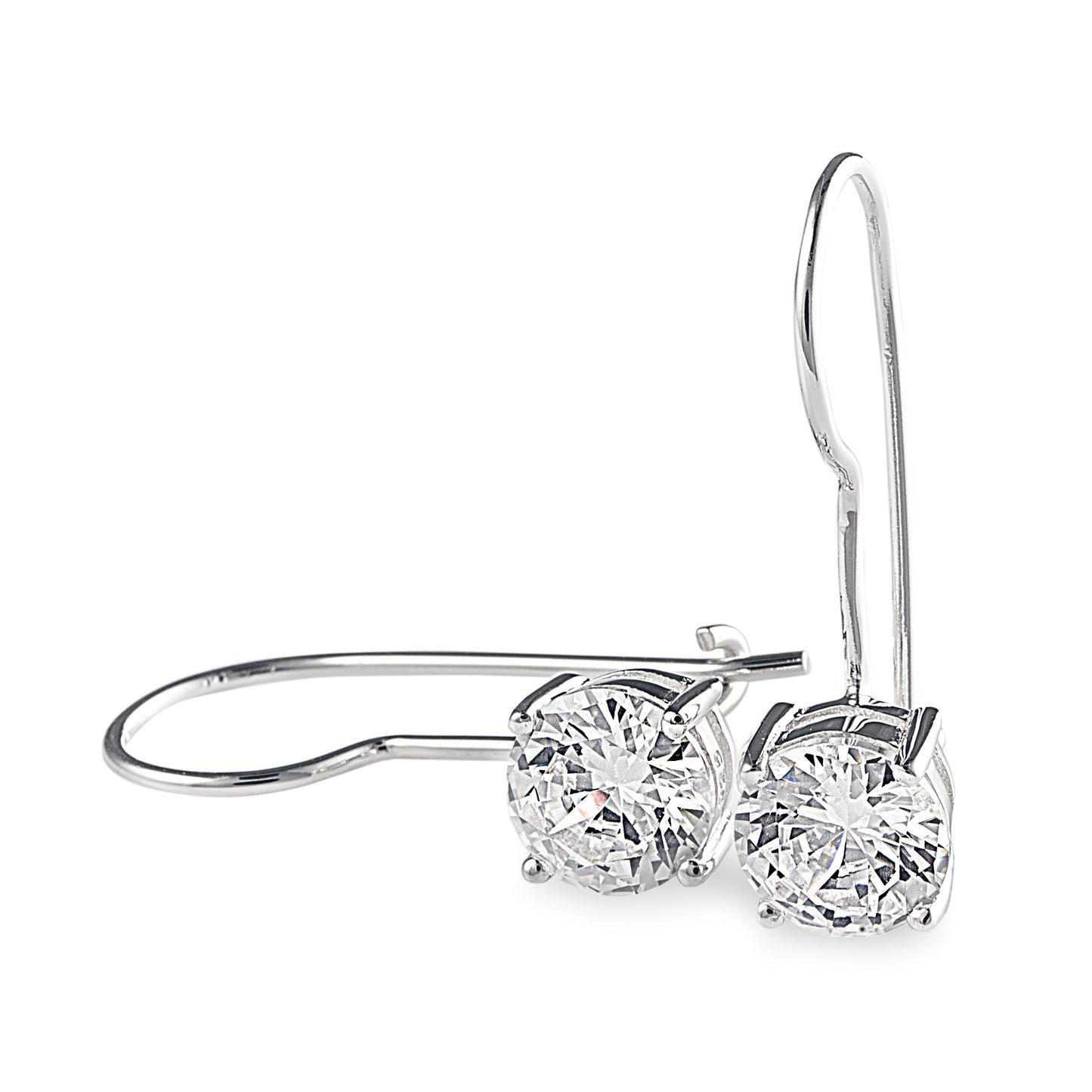 Drop Earrings: Glamour Drop Rocks - in 925 Sterling Silver with 3 Carat Cubic Zirconia Stones. Worldwide shipping. Luxury jewellery by Bellagio & Co.