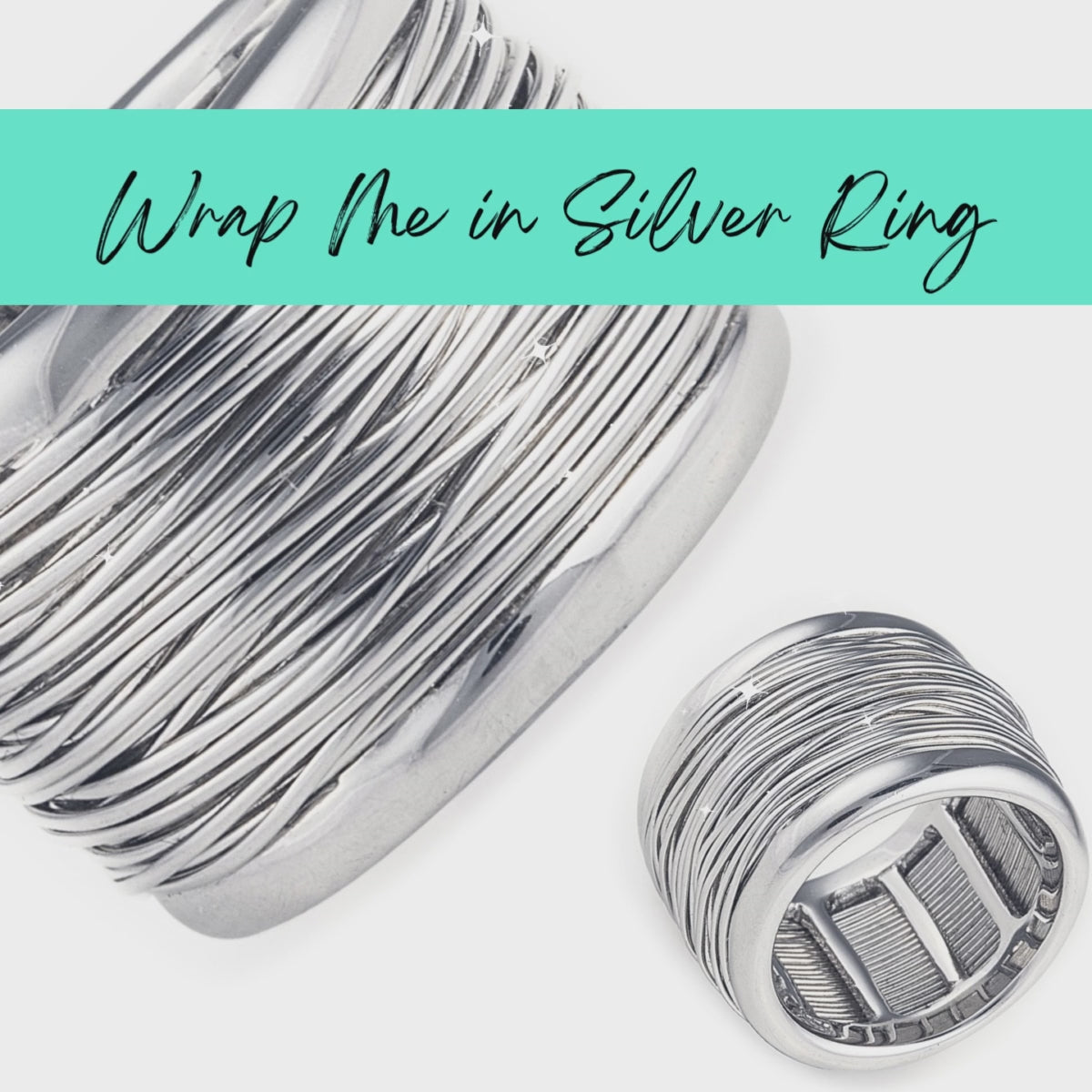 Wrap Me in Silver Ring is made of 925 sterling silver, and features strands of wrapped silver wire for a unique and edgy look. Shop rings & affordable luxury jewellery by Bellagio & Co. Worldwide shipping