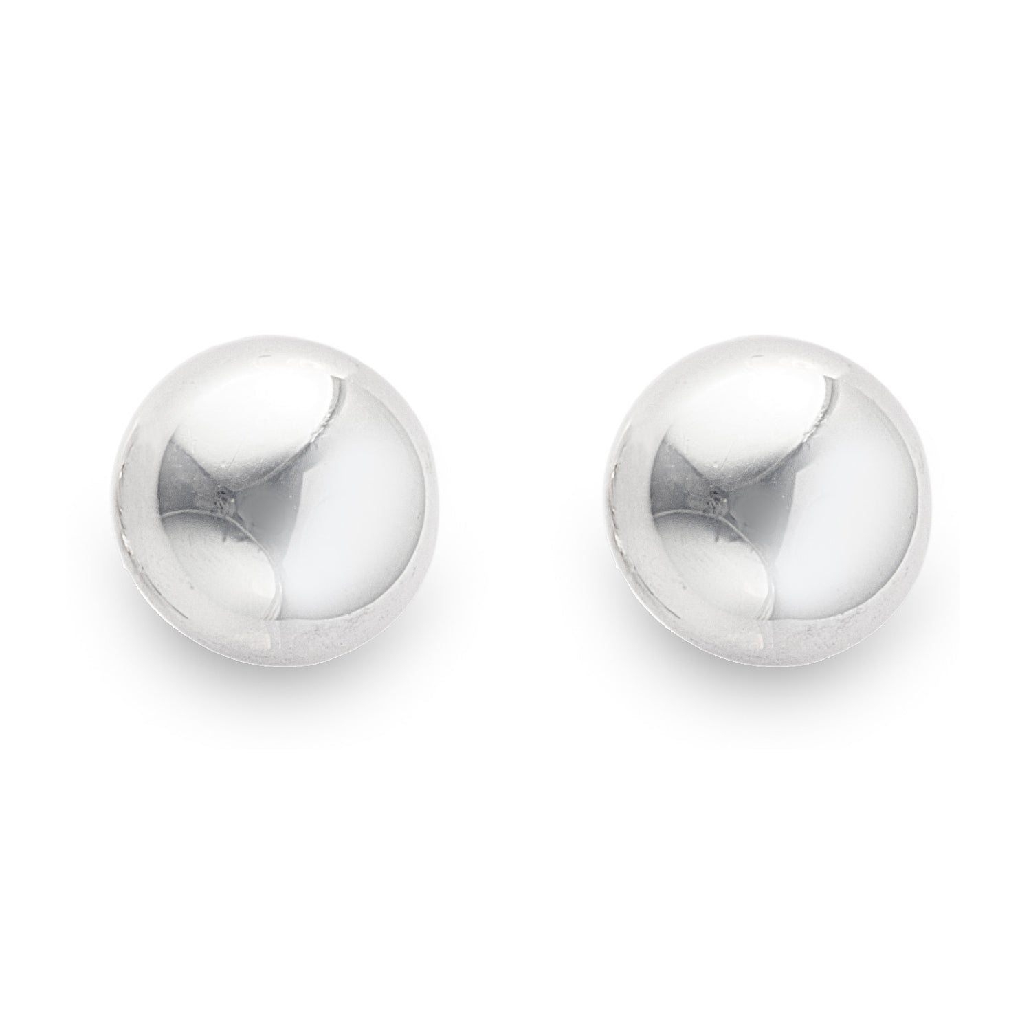 Grand Villa Ball Stud Earrings, extra large balls in 925 sterling silver. Worldwide shipping. Jewellery by Bellagio & Co.