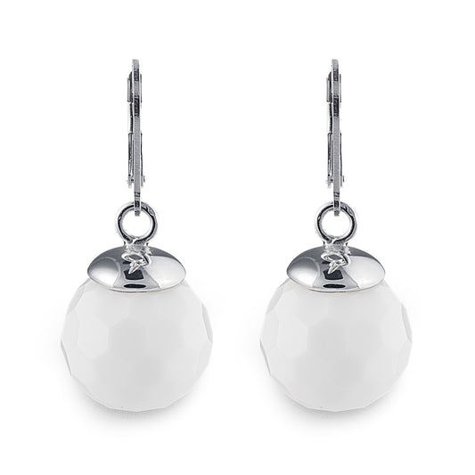 The Snow White Lopez Drop Earrings are made of 925 sterling silver and feature facet-cut white onyx with European ear hooks. Simple elegance suitable for everyday wear. More colours and matching rings are available. Jewellery by Bellagio & Co. Worldwide Shipping. Free shipping for orders over $150.00 within Australia.