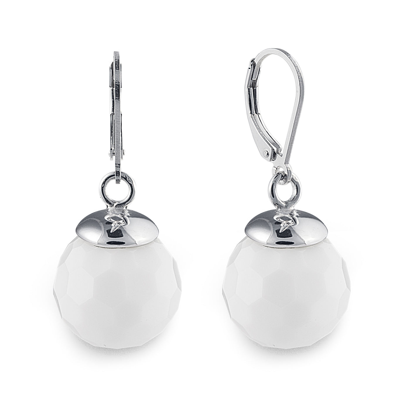The Snow White Lopez Drop Earrings are made of 925 sterling silver and feature facet-cut white onyx with European ear hooks. Simple elegance suitable for everyday wear. More colours and matching rings are available. Jewellery by Bellagio & Co. Worldwide Shipping. Free shipping for orders over $150.00 within Australia.
