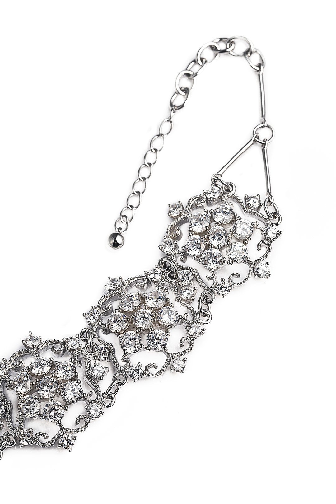 I Do Necklace in 925 sterling silver and cubic zirconia. Bellagio & Co. Worldwide shipping