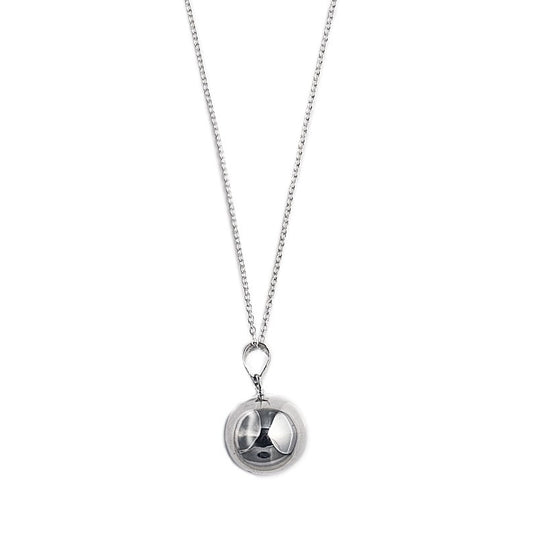 'Look at My Villa' ball pendant in 925 sterling silver with 50cm fine chain. Jewellery by Bellagio & Co. Worldwide shipping.