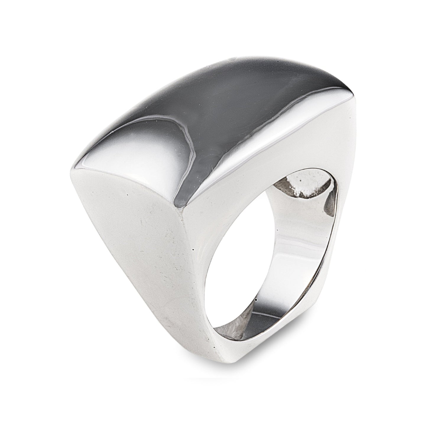 Allure Ring made of 925 sterling silver featuring a rectangular design that is both modern and comfortable to wear. Shop rings & affordable luxury jewellery by Bellagio & Co. Worldwide shipping