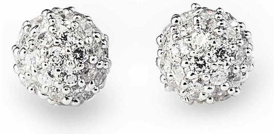Belle of the Ball Stud Earrings in 925 Sterling Silver with Cubic Zirconia Stones. Worldwide Shipping + Free Shipping Australia wide ($150+). Affordable luxury jewellery by Bellagio & Co.