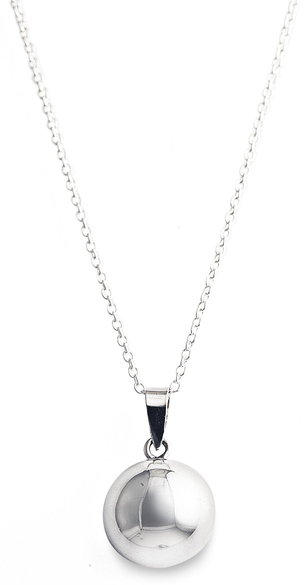 Medium Villa Necklace - 925 Sterling Silver Ball Pendant. Worldwide Shipping. Jewellery by Bellagio & Co